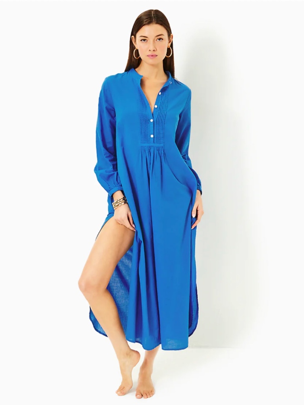 NWT Lilly Pulitzer Vassa Morelle Blue Maxi Dress Cover-Up